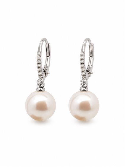 Boucles d'oreilles Cianfrone Gioielli Femme in Or blanc Perla EMM123 - EMM123